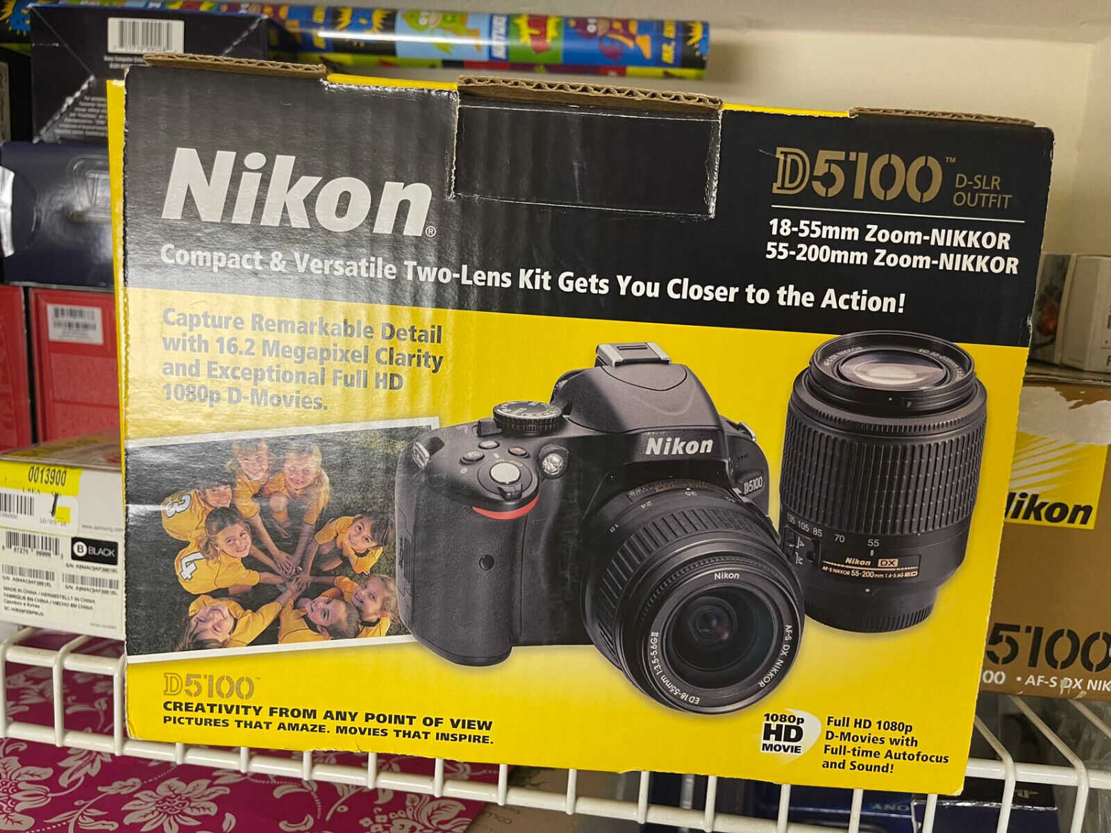 Nikon D D5100 16.2MP Digital SLR Camera - Black (Kit w/ AF-S DX VR 