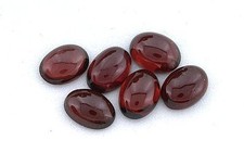 TWO 7x5 7mm x 5mm Oval Natural Red Garnet Cab Cabochon Gem Stone Gemstone