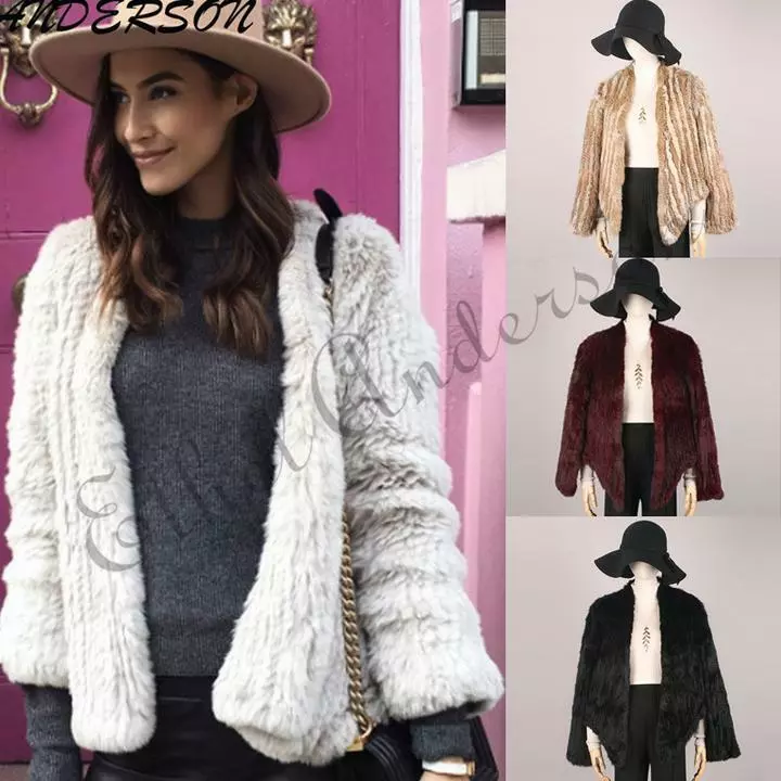 Rabbit fur best sale cardigan