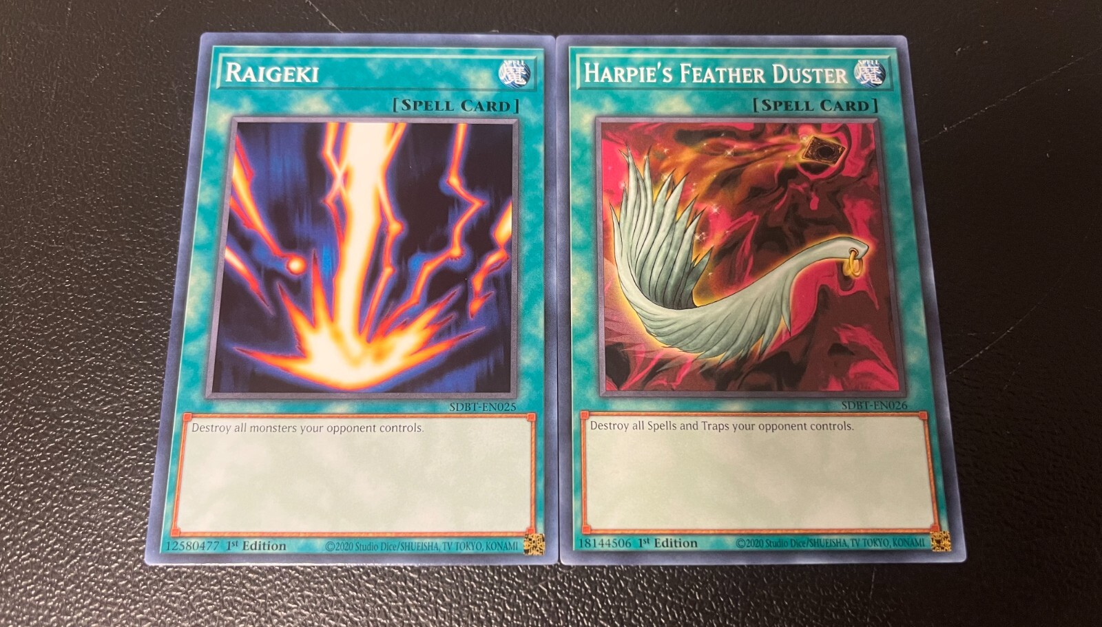 SET RAIGEKI + HARPIES FEATHER DUSTER COMMON SDBTEN026 SDBTEN025