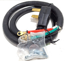 Dryer/Range Power Cord 4ft 50-Amp 4-Prong Black 6/2 8/2 Gauge 125/250V.