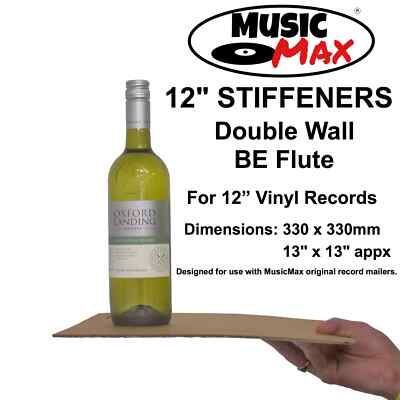 12'' VERSTEIFUNG 330mm VINYL SCHALLPLATTE VERSANDTASCHE DOPPELWANDIG WELLPAPPE MusicMax