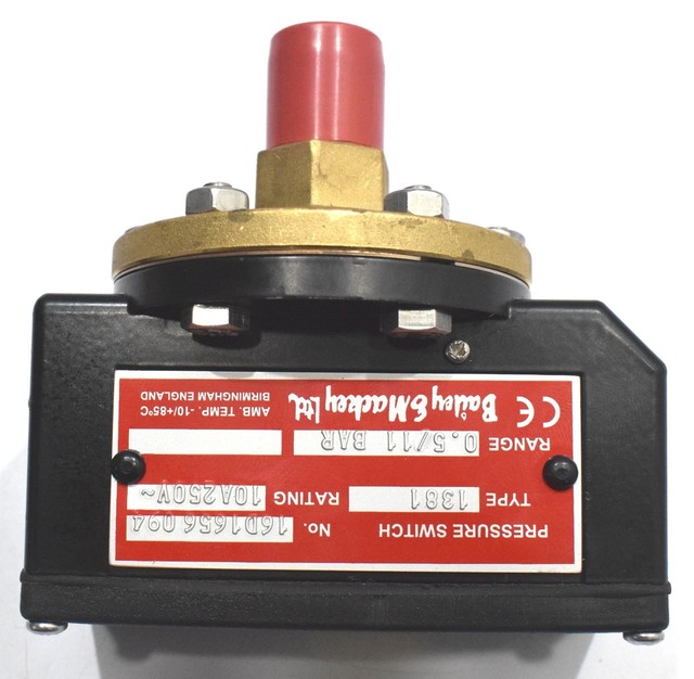 Bailey & Mackey Type 1381 Pressure Switch 5a 250v Range 228 Bar for
