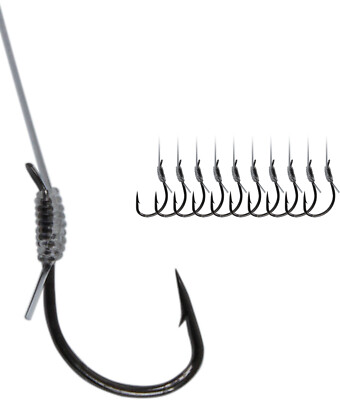 10-50 Angelhaken Wettkampf extrascharf Match Haken mit Vorfach 50 cm