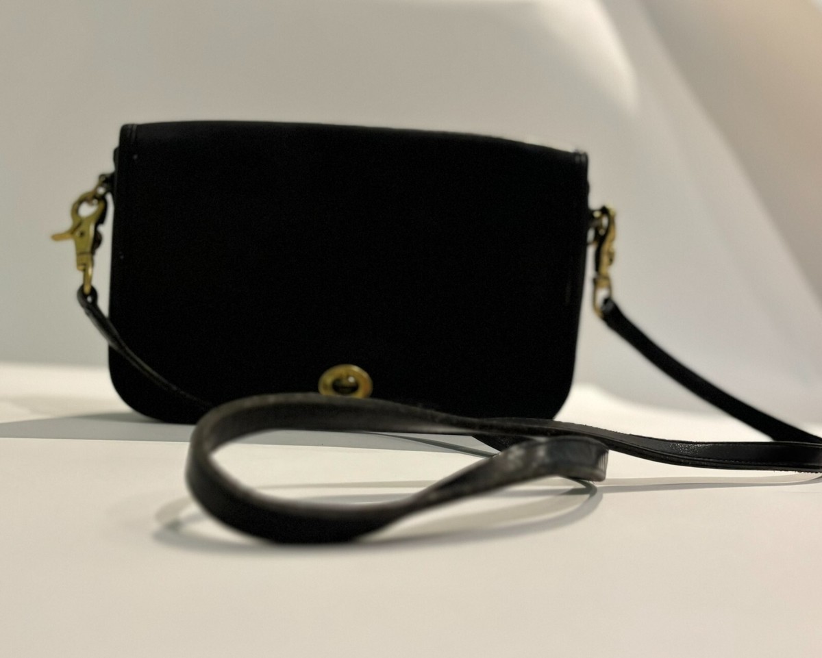 Vintage Coach 8621 Legacy Black Leather Shoulder Bag/Clutch | eBay