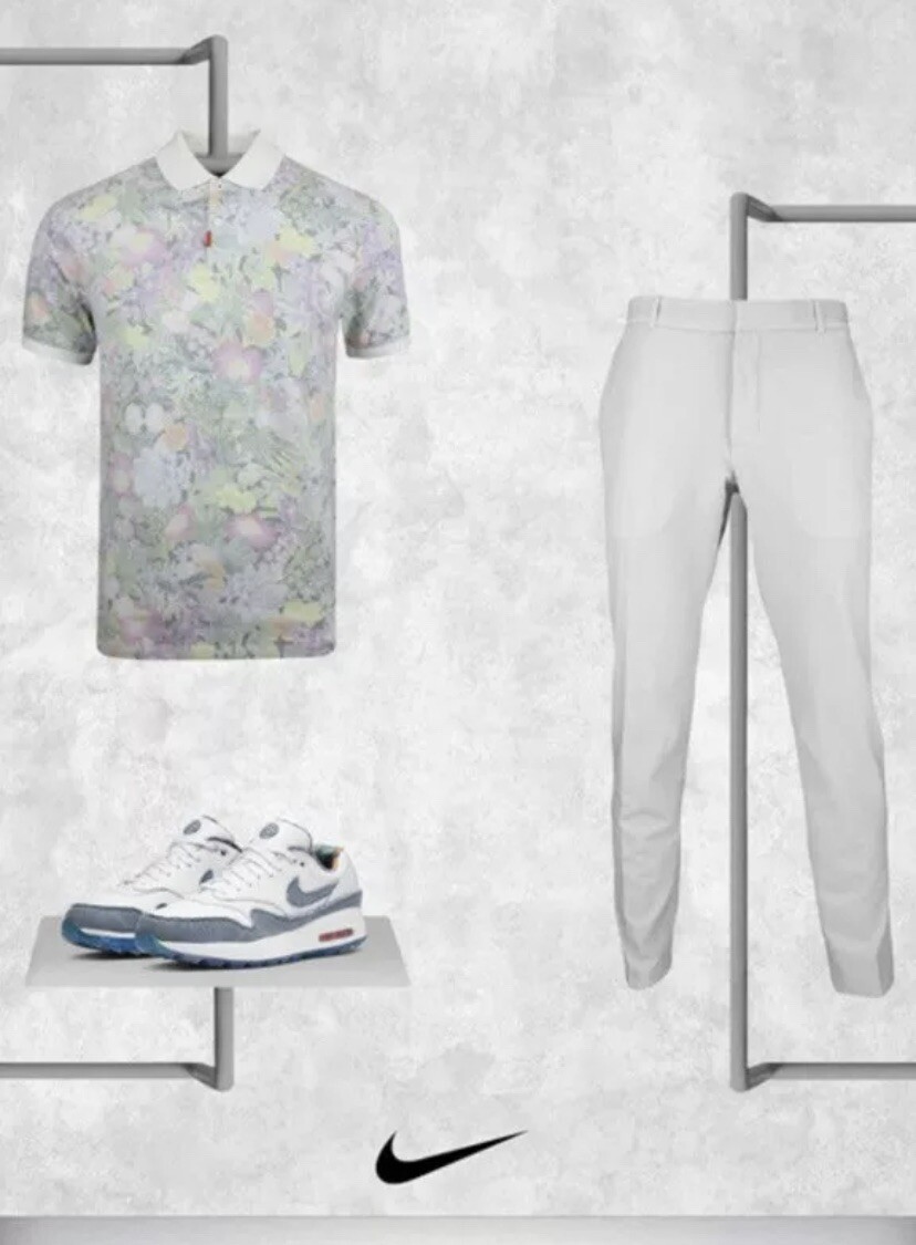 nike golf polo floral