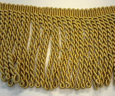 Light Antique Gold 6'' Bullion Fringe Trim Gold By The Yard