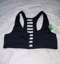 PINK Victoria's Secret Ultimate Light Support Black Sports Bra NEW Large