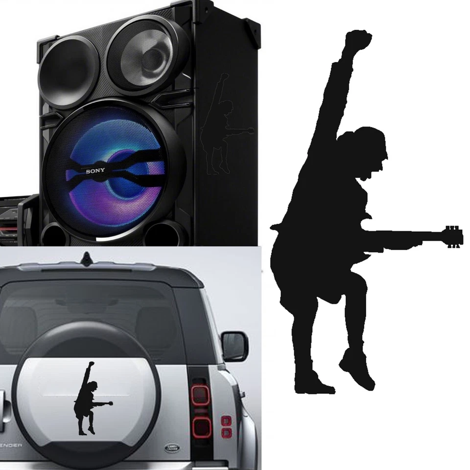 JETSJOSELUIS Angus Young Gitarre, Aufkleber von / Aus Vinyl Version v1