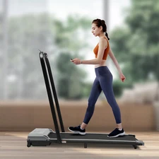 2-in-1 Folding Treadmill Electric Walking Jogging Machine Under Desk Treadmill