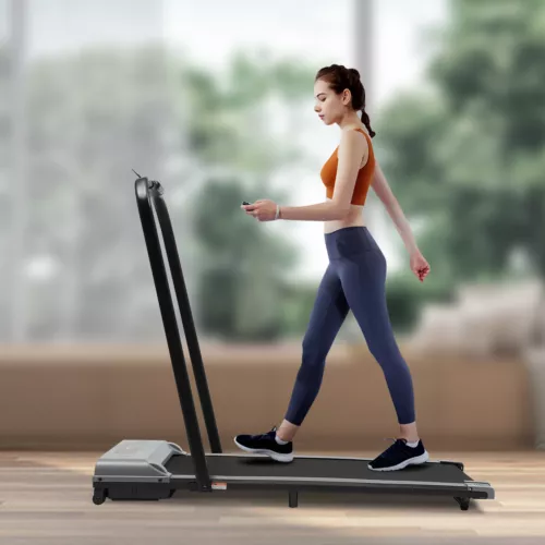 Folding Treadmill LED Electric Running Fitness Jogging Machine Home Gym 1-6km/h