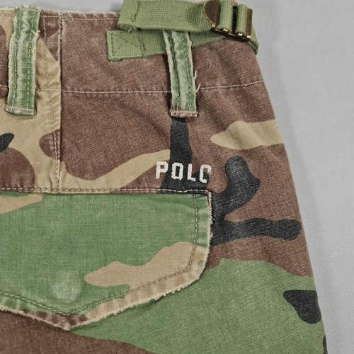 Polo Ralph Lauren Womens Cargo Pants Khaki Green 8 UK Cotton Camo Army - Picture 9 of 11