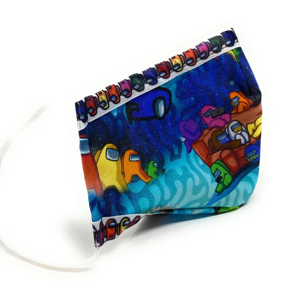 Maskara de BengC Space Crew Juego Azul Océano ADULTO Mascarilla Videojuegos Divertidos Foto 4 de 4