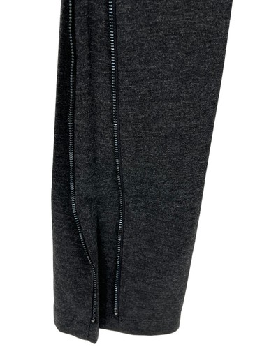 BCBG Max Azria Kimana Pull On Pants Leggings Size L Heather Black Zip Detail Leg - Picture 9 of 24
