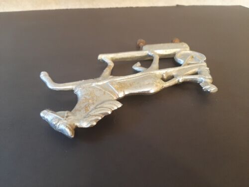 Vintage Automobile Hood Ornament or Trophy Topper Jockey Cart Sulky Horse Races - Picture 8 of 12