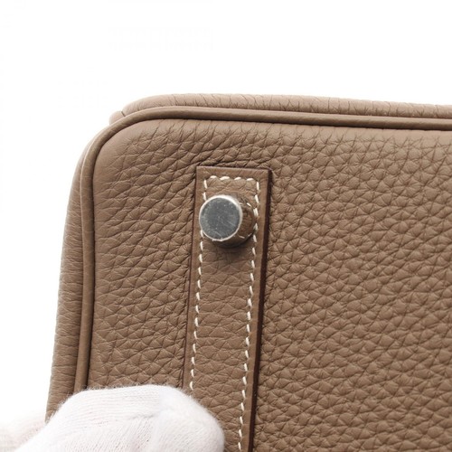HERMES Birkin 25 Handtasche Z 041344CK Togo Leder Etoupe Gebraucht SHW - Bild 10 von 11