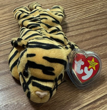 TY ORIGINAL 1995 BEANIE BABY "STRIPES THE TIGER" PLUSH TOY