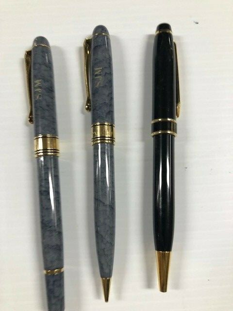 Vintage Pierre Cardin Ball Point Pen Blue Speckled Marble