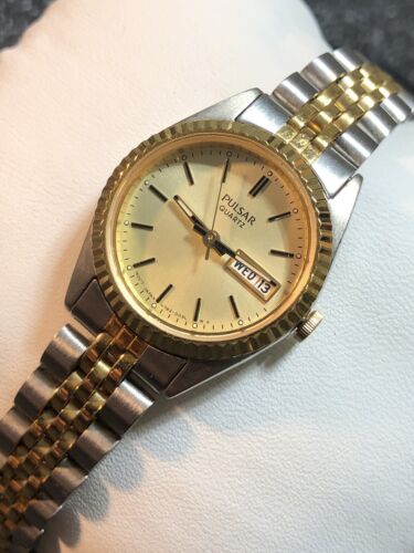 Vintage PULSAR By Seiko Women Watch Gold/Silver Tone Presidential Bracelet #2