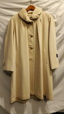 Fore&more Cream 100% Angora Wool Coat Size L, Brand New