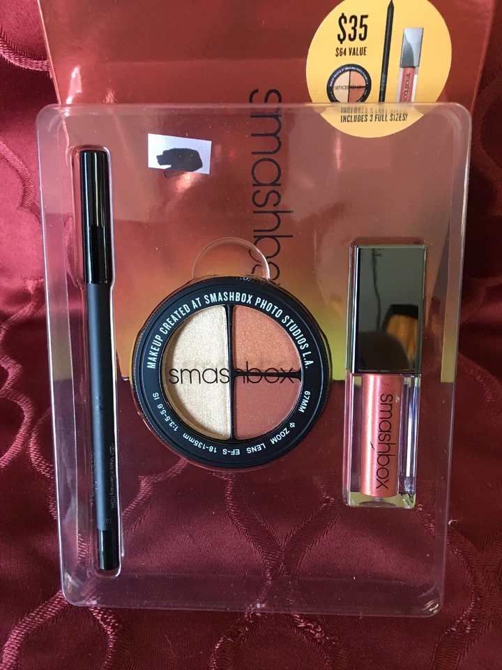 Smashbox Ablaze Eye & Lip Set Full Sz Eyeshadow Lipstick & Liner New in Box - Image 3 of 4