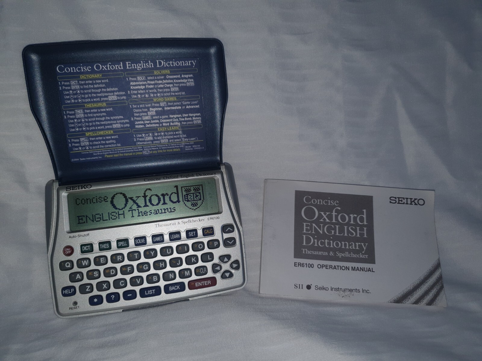SEIKO ER6100 Concise Oxford English Dictionary Thesaurus Crossword 