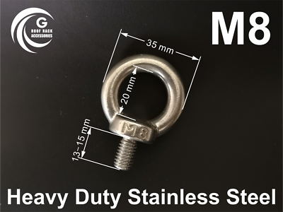 RacksBrax Buff Eye Bolt Tie Down Kit In Black (6 Pack) - BF1082-6 - Foto 5