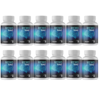 Memo Surge Neuro Optimizer, Supports Brain Health and Function - 12 Bottles