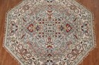 Wool Octagon Rug 6x6 ft.Geometric Floral Heriz Serapi Indian Handmade ...