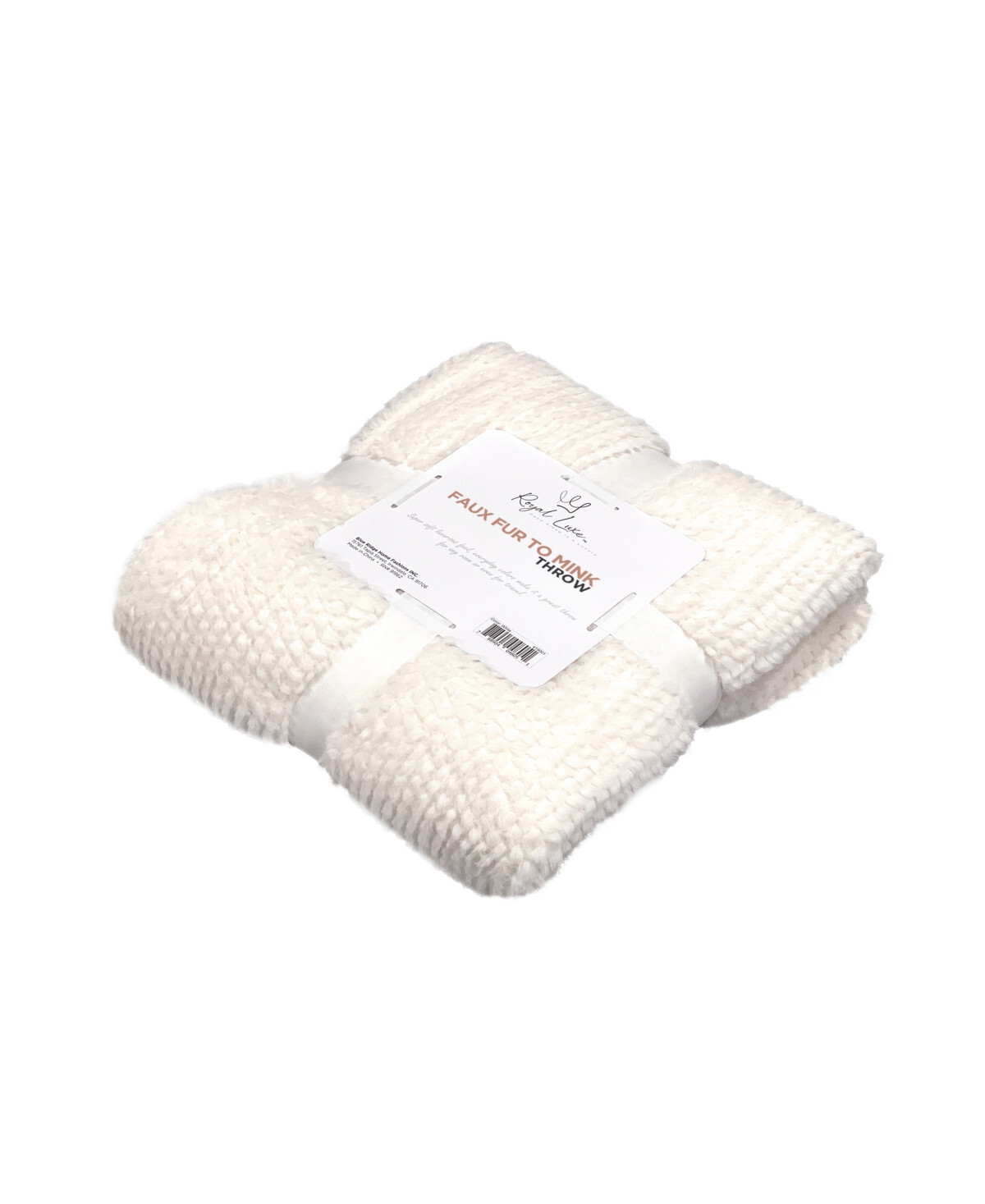 Накидка Royal Luxe Cozy из искусственного меха и искусственной Норки, 50 X 60 Белого цвета