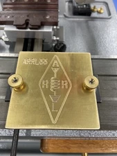ARRL LOGO HAM RADIO MASTER TEMPLATE BRASS ENGRAVING FOR NEW HERMES FONT TRAY
