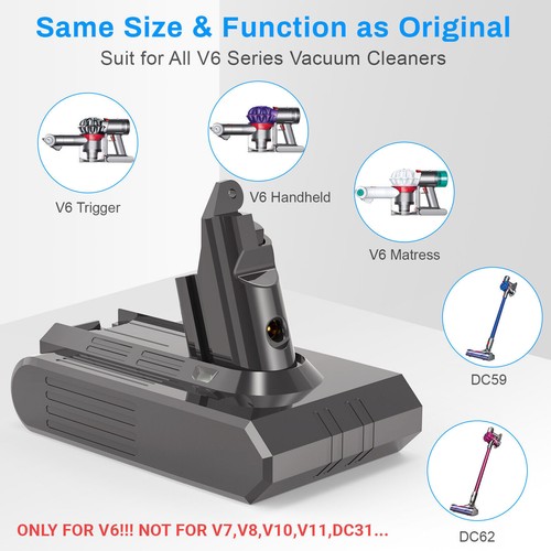 21.6V Replacement Battery for Dyson V6 Animal DC58 DC59 DC61 DC62 SV09 Absolute - Picture 7 of 12