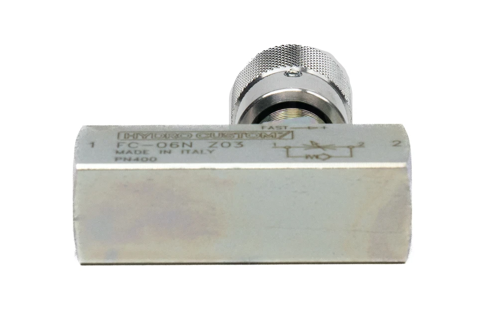 In-line Unidirectional Flow Control Valves 1/2" NPT Port, 13.2 GPM, HC - Image 3 of 4