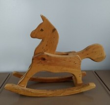 Rocking Horse Toy For Doll Vintage Small Hand Made Wooden