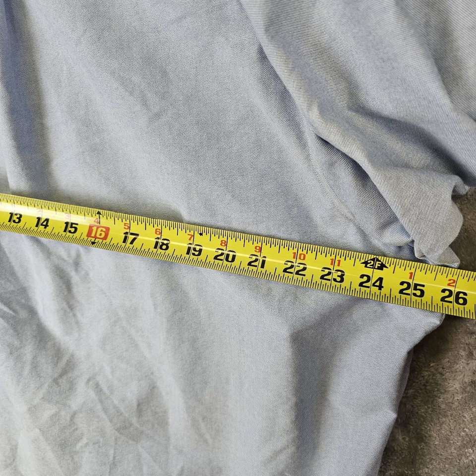 Vintage Ralph Lauren Mens XXL 2XL Blue Chambray Button Up Shirt 90's