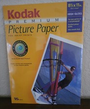 Kodak Premium Picture Paper High Gloss 8.5" X 11" 15 Sheets