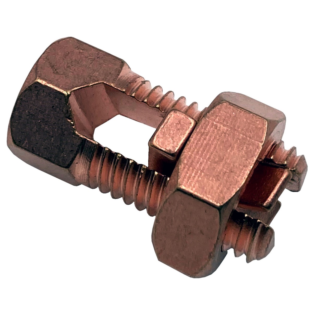 6PCS Copper Split Bolt Connectors – For Grounding Bare Wires, 5mm Diameter, Strong & Corrosion Resistant