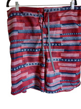 SPEEDO Stars Stripes Swim Shorts Mens Size XXL Red White Blue