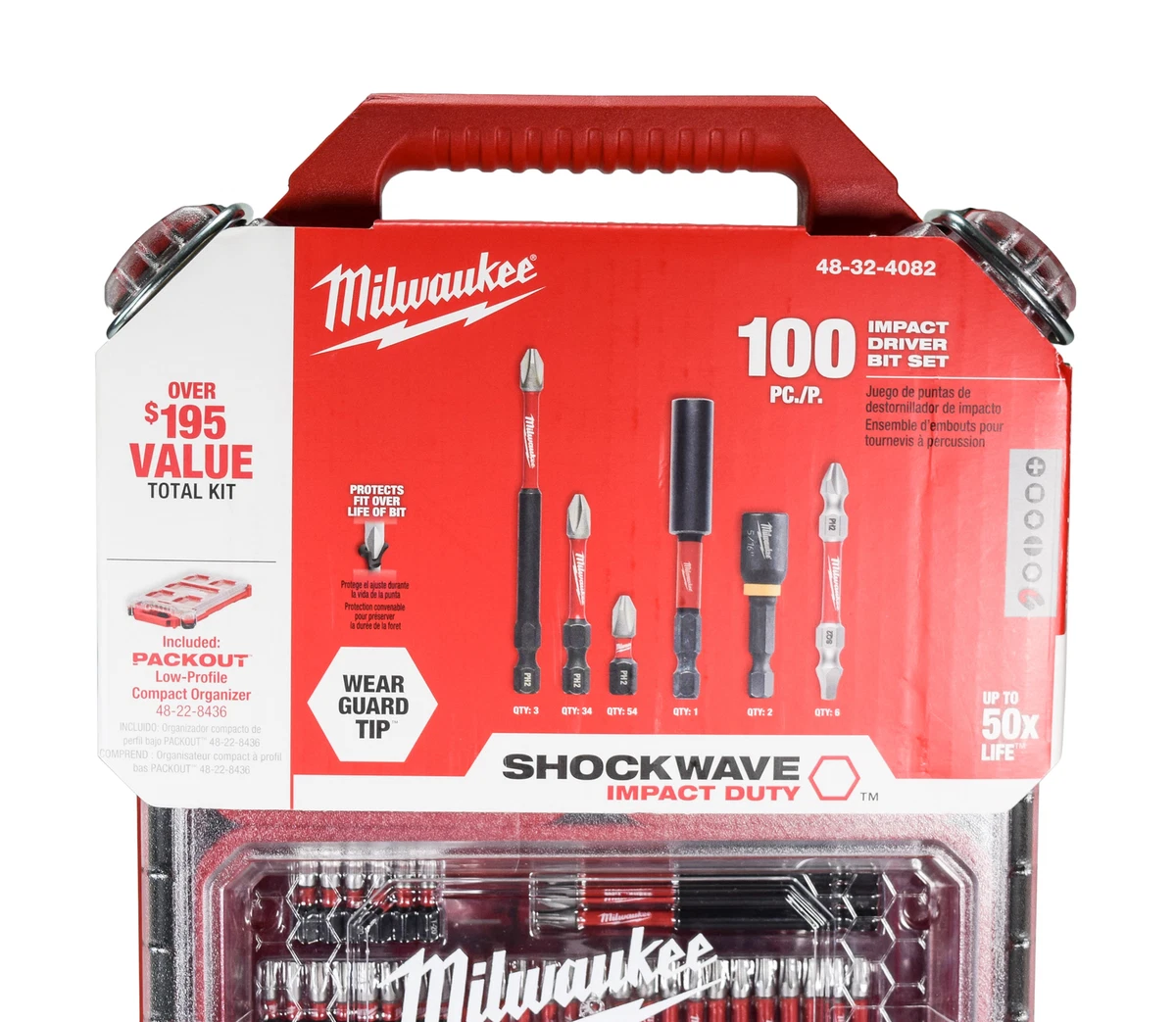 Milwaukee 48-32-4082 100 pc Shockwave Impact Duty Steel Screw  