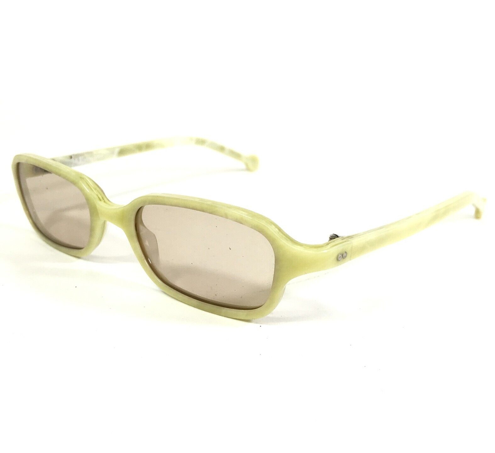 Винтажные солнцезащитные очки la Eyeworks в мраморно-желтой овальной оправе ZERO 900 с желтыми линзами