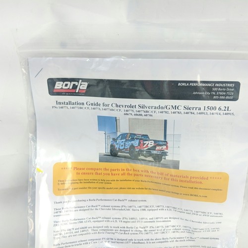 Borla 60706 Fits Select 2019-2023 Silverado Sierra 12x3.5in Exhaust Pipe Adapter - Picture 6 of 11