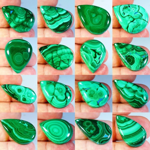 Bague Cabochon De Malachite Sur Or Jaune