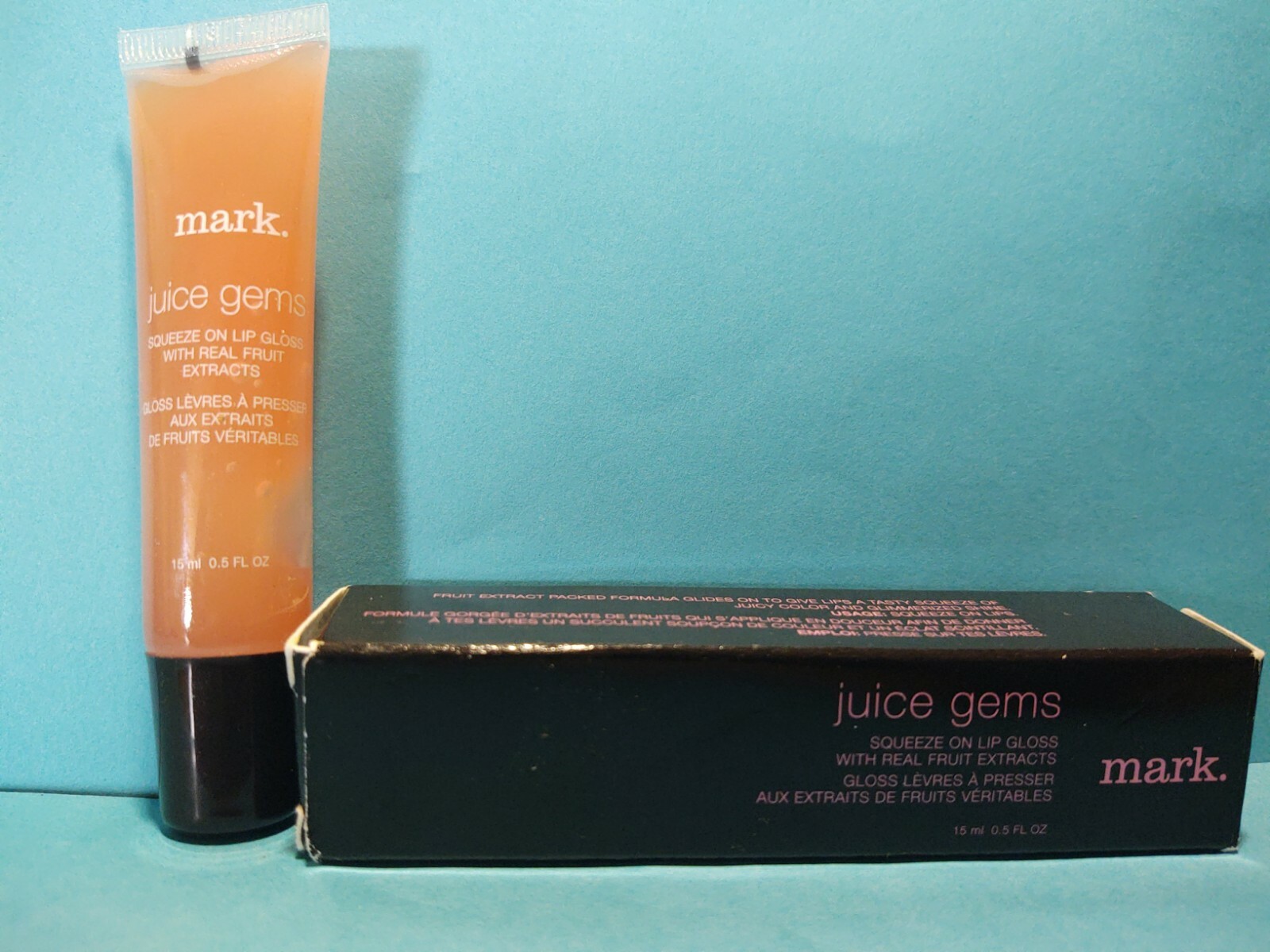 Avon mark Juice Gems Squeeze on Lip Gloss SNOW PEACH .5 oz NEW in BOX eBay