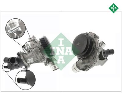 Water Pump INA 538073110 for Mercedes-Benz CLA Coupe