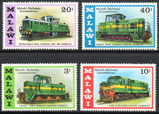 Malawi 1976 QEII Railways Locomotives set of 4 mint stamps MNH