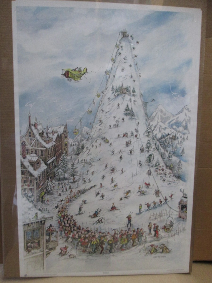 THE RESORT SKI GARY PATTERSON VINTAGE POSTER GARAGE 1979 SKIING