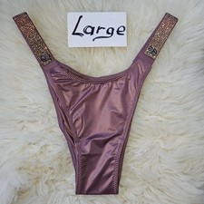 Victoria's Secret Ombre shine strap brazilian panty Large in Purple Vapor