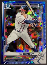 2021 Bowman Baseball Draft Sapphire Cal Conley Chrome #BDC-70 Atlanta Braves