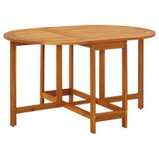 Outdoor Dining Table with Drop Leaf Oval Coffee Table Garden Foldable Furniture