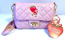 The World of Strawberry Shortcake Wildbrain PinkQuilted Crossbody Mini Purse Bag